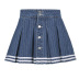 new striped single-breasted denim skirt NSLQ63186