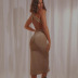 simple Sexy Sleeveless Mid-Length Skirt NSFD63202