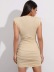 new sexy self-cultivation pleated hip solid color fashion tight-fitting vest dress NSLIH63297
