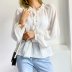 Wholesale summer new style bubble check lace long-sleeved blouse NSAM63310