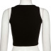 sleeveless slimming navel print bottoming vest NSSS60216