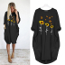 Summer Women&#39;s Fashion Long Sleeve Printed Round Neck Casual Dress NSJIN60622