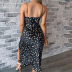 new printed split sling dress NSYIS60578