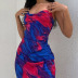 new printed pile neck sling sleeveless long dress NSYIS60568