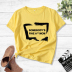 “somebody s fine” print casual short-sleeved T-shirt NSYAY63416