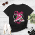 Letter shoes printed casual short-sleeved T-shirt women NSYAY63419
