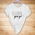 Camiseta de manga corta informal con estampado de letras creativas NSYAY63420