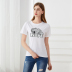 Summer cartoon elephant print round neck slim cotton T-shirt NSYAY63421