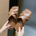 sandalias de moda de tejido cruzado NSZSC63506