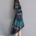 Fashion Irregular Waist Checkered Bowknot Dress  NSSUO63773