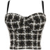 Houndstooth shaping color contrast camisole NSQG63566