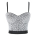 pearl wrapped chest cropped camisole NSQG63624