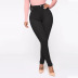Solid Color High Waist Stretch Jeans NSQY63673