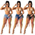 New Color Ribbon Tassel Denim Shorts NSTH63706