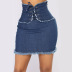 new waist elastic denim skirt NSTH63723