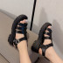 woven open toe Roman sandals NSHU63824