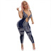 summer new style sleeveless leaky umbilical sexy jumpsuit NSMX63915