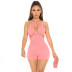 Solid Color Sexy Halter Neck Elastic Strip Casual Shorts Jumpsuit NSMX63922