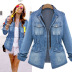 fashion plain color denim jacket  NSWL63926