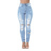High Waist Ripped Casual Jeans NSWL63945