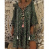 summer new style printed loose long-sleeved dress NSYIS64194