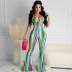 Print Sexy Halter Hollow Sling Jumpsuit NSYID64179