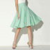 solid color pleated half-length skirt NSJM63988