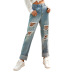 fashion high waist ripped jeans  NSJM63997