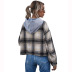 fashion loose plaid hooded jacket NSJM64005