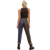 retro splicing high waist jeans NSJM64006