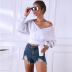spring new deep V cross knitted sweater NSYX64030