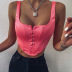 new hot selling solid color diamond U-shaped vest NSYX64039