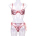 sexy lingerie new red love embroidery two-piece set NSYX64043