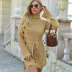 new high neck knitted split lace dress NSYX64045