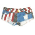 USA flag low waist denim shorts NSML64106