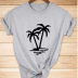 Creative print casual short-sleeved t-shirt NSOUY64226