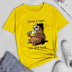 Letter Animal Print Casual Short-Sleeved T-Shirt NSYAY64895