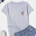 Coffee Cup Letter Printed Casual Short-Sleeved T-Shirt NSYAY64894