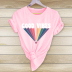 Letters and color printing casual short-sleeved T-shirt NSYAY64872