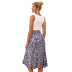 Retro Irregular Floral Wavy Side Strap Skirt NSJM64501