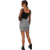 fashion plaid high waist slit short skirt NSJM64509