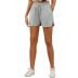 casual high waist straight drawstring shorts NSJM64517