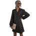 fashion V-neck polka-dot dress NSJM64535