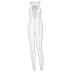 sexy V-neck tether pure color sleeveless slim sports jumpsuit  NSLJ64559