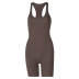 knitted solid color high waist tight-fitting yoga jumpsuit NSLJ64561