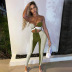 summer new style hit color sleeveless halter lace strap tight jumpsuit NSLJ64604