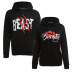hot style couple outfit Beast Beauty printed hooded couple sweater NSHEQ64646