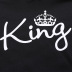QUEEN KING Letter Print Long Sleeve Hooded Couple Sweatshirt NSHEQ64647