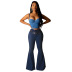 High-Waist All-Match Slim Stretch Flared Jeans NSSF64726