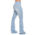 Slim Fit Denim Stretch Flared Pants NSSF64739